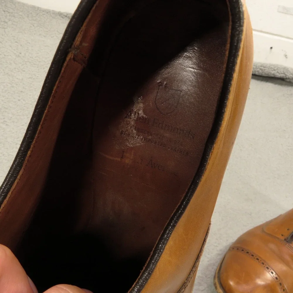 Allen Edmonds Shoes Mens 12 D Fifth Avenue Walnut Cap Toe Leather Oxford 5th Ave